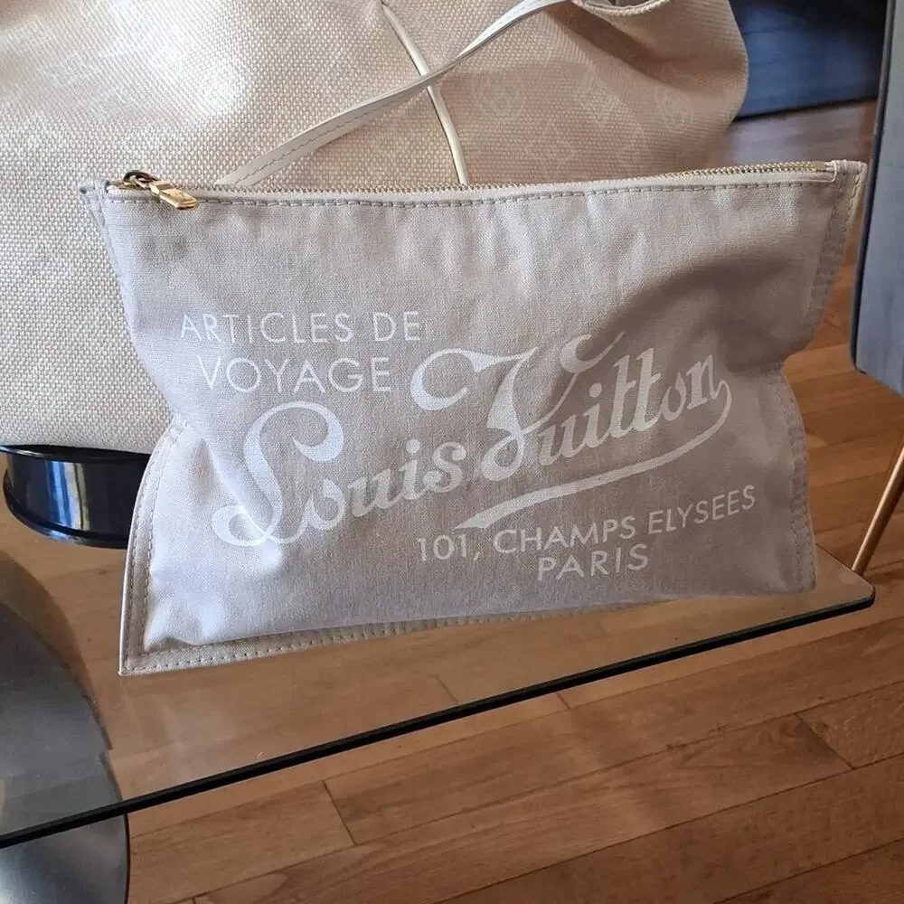 Louis Vuitton Cream Tote Bag